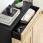 Juego de comedor de 5 piezas, mesa rectangular con 4 sillas, madera de caucho