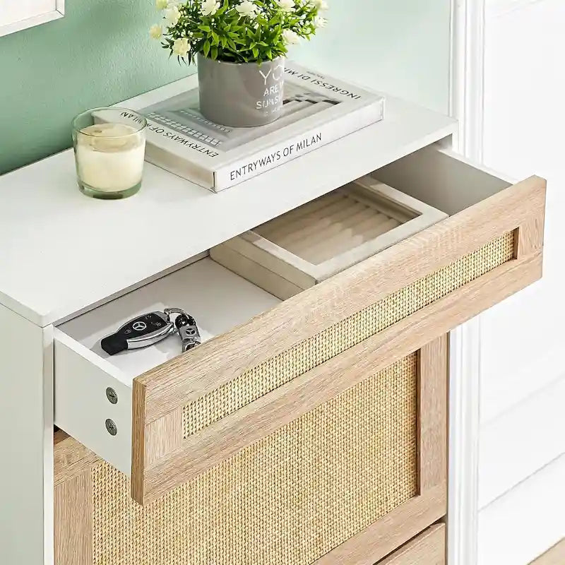 Juego de comedor de 5 piezas, mesa rectangular con 4 sillas, madera de caucho