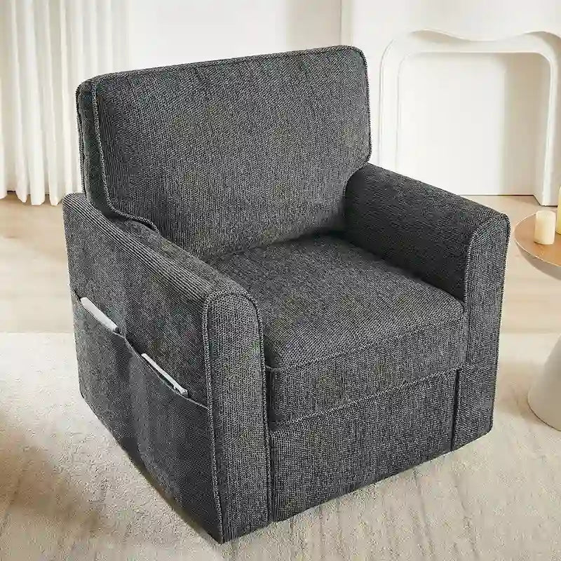 Sillón giratorio de barril con apoyabrazos 360
