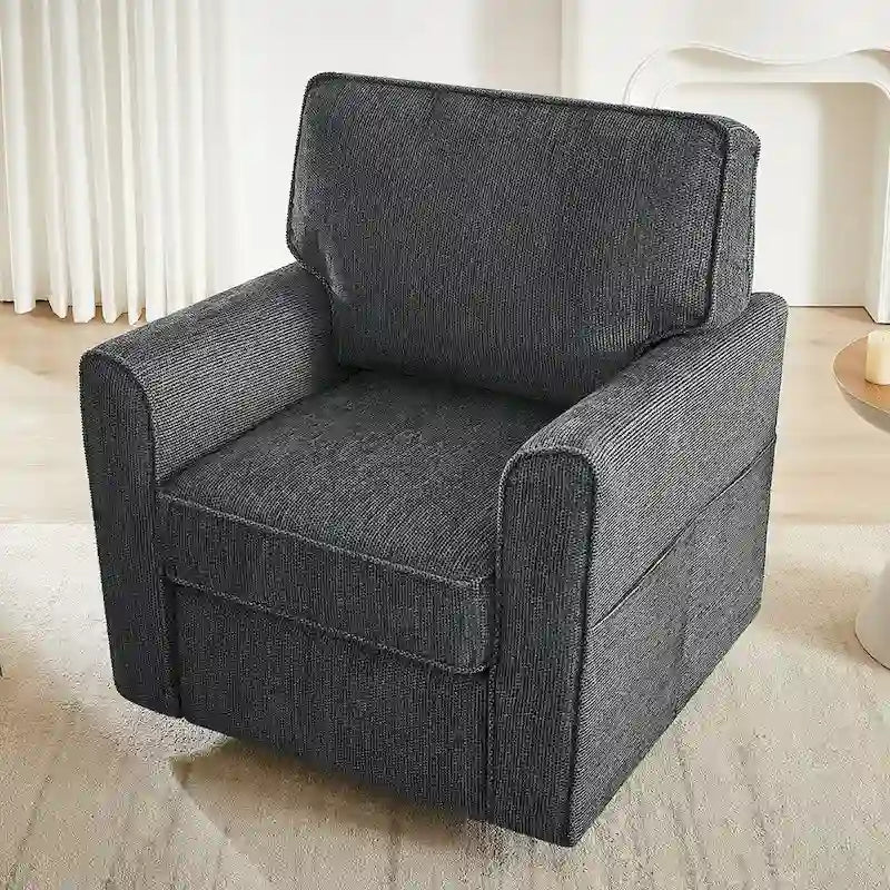 Sillón giratorio de barril con apoyabrazos 360