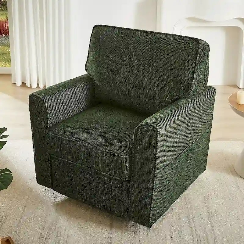 Sillón giratorio de barril con apoyabrazos 360
