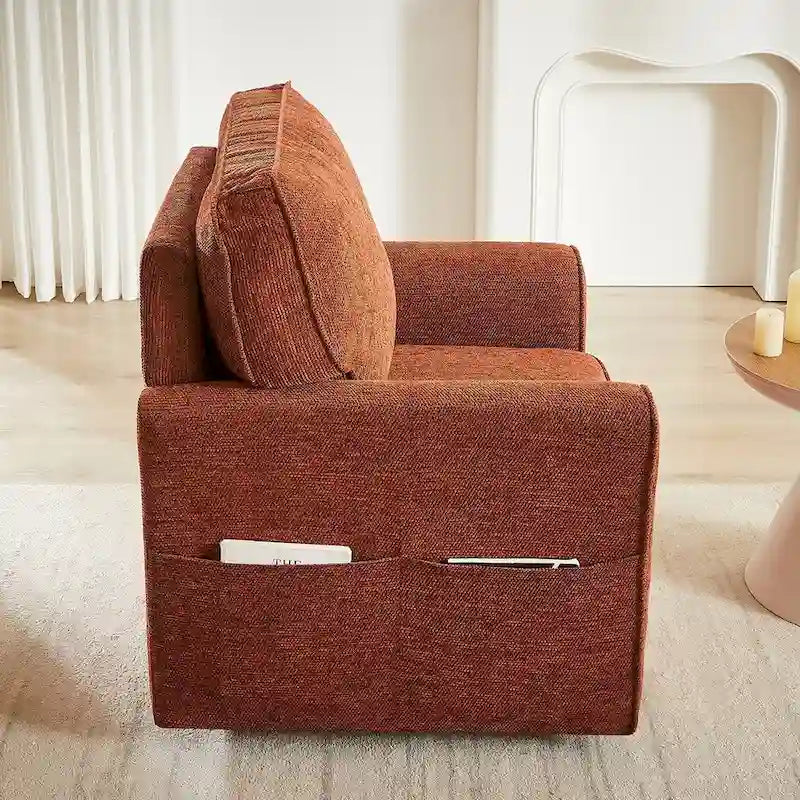 Sillón giratorio de barril con apoyabrazos 360