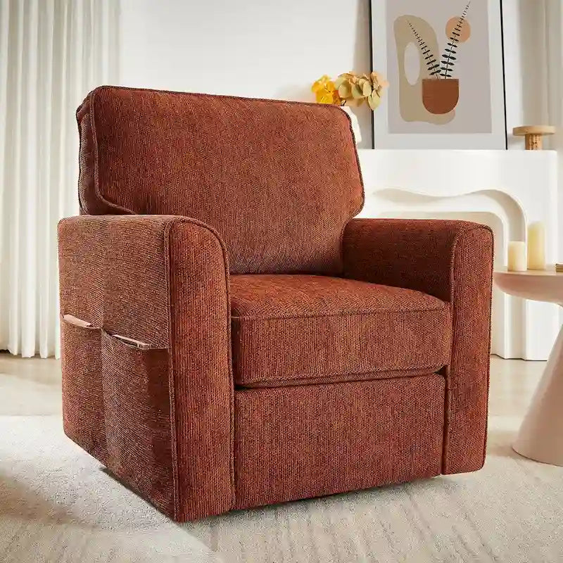Sillón giratorio de barril con apoyabrazos 360