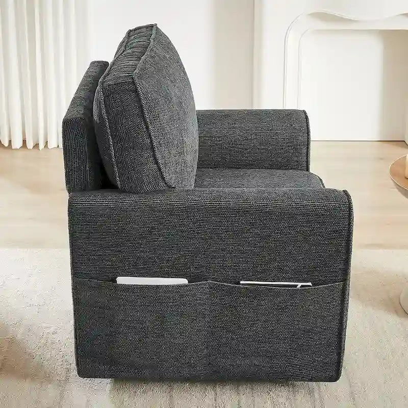 Sillón giratorio de barril con apoyabrazos 360