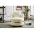 Sillón giratorio, sillón decorativo giratorio 360, sillón club de piel sintética tipo barril, sillón individual acolchado