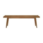 Banco doble de entrada de madera de mediados de siglo - 56.3 L x 16.5 W x 17.5 H