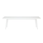 Banco doble de entrada de madera de mediados de siglo - 56.3 L x 16.5 W x 17.5 H