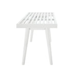 Banco doble de entrada de madera de mediados de siglo - 56.3 L x 16.5 W x 17.5 H