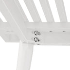 Banco doble de entrada de madera de mediados de siglo - 56.3 L x 16.5 W x 17.5 H