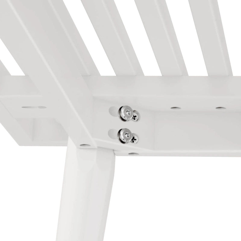 Banco doble de entrada de madera de mediados de siglo - 56.3 L x 16.5 W x 17.5 H
