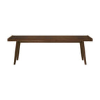 Banco doble de entrada de madera de mediados de siglo - 56.3 L x 16.5 W x 17.5 H
