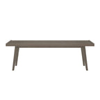 Banco doble de entrada de madera de mediados de siglo - 56.3 L x 16.5 W x 17.5 H