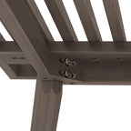 Banco doble de entrada de madera de mediados de siglo - 56.3 L x 16.5 W x 17.5 H