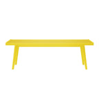 Banco doble de entrada de madera de mediados de siglo - 56.3 L x 16.5 W x 17.5 H