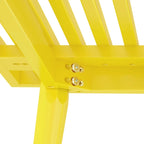 Banco doble de entrada de madera de mediados de siglo - 56.3 L x 16.5 W x 17.5 H