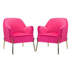 Sillón Acentual de Terciopelo con Patas Doradas