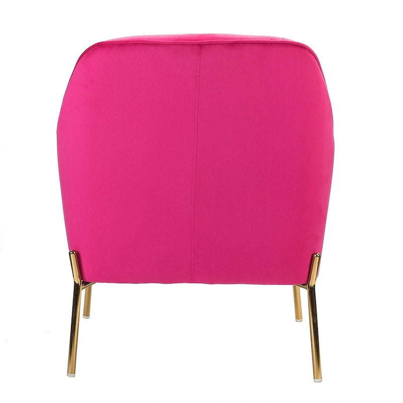 Sillón Acentual de Terciopelo con Patas Doradas