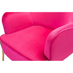 Sillón Acentual de Terciopelo con Patas Doradas