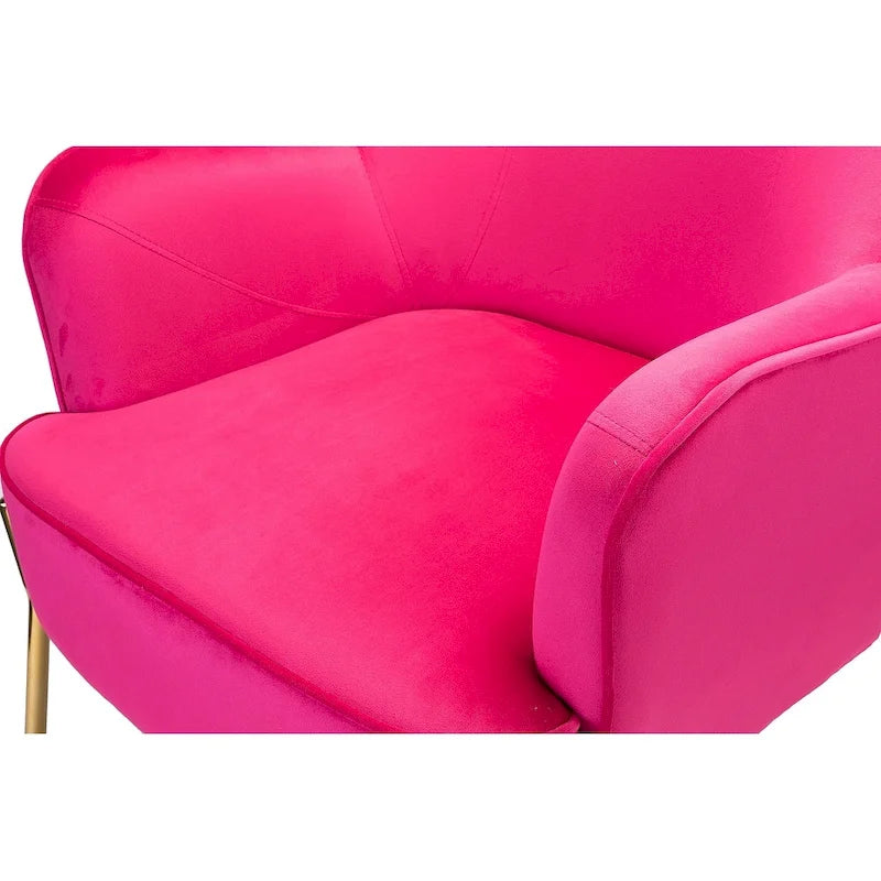 Sillón Acentual de Terciopelo con Patas Doradas