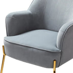 Sillón Acentual de Terciopelo con Patas Doradas