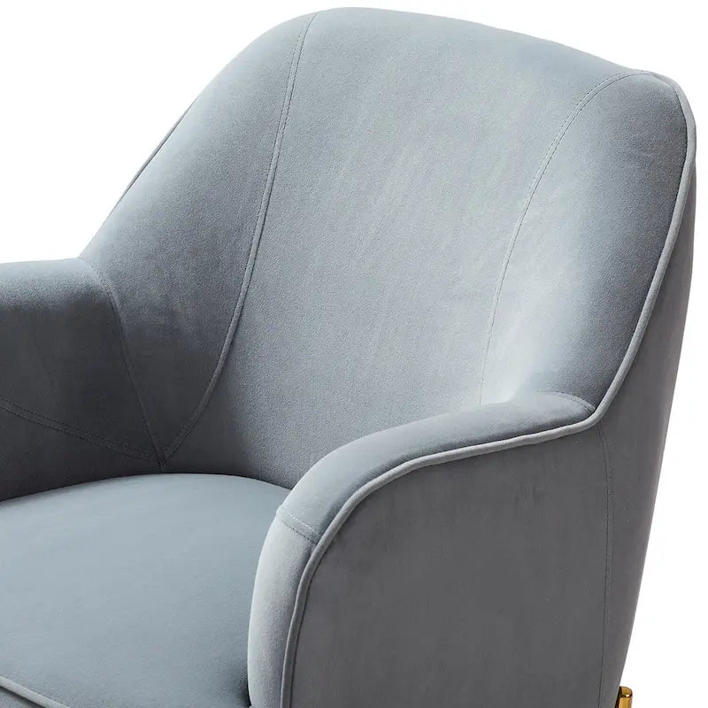 Sillón Acentual de Terciopelo con Patas Doradas