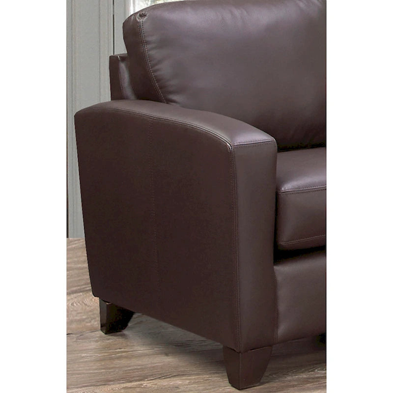 Sofá y sillón de cuero flor italiano