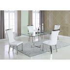 Mesa de comedor de 72 pulgadas con base acrílica flotante