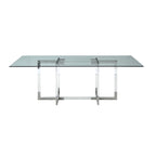 Mesa de comedor de 72 pulgadas con base acrílica flotante