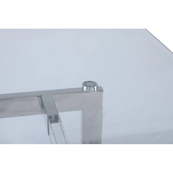 Mesa de comedor de 72 pulgadas con base acrílica flotante