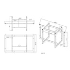 Mesa de comedor de 72 pulgadas con base acrílica flotante