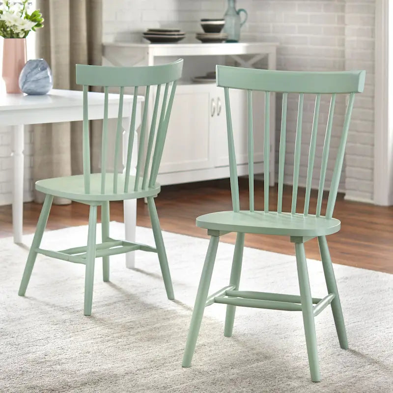 Juego de comedor de 5 piezas, mesa rectangular con 4 sillas, madera de caucho