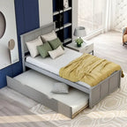 Cama plataforma doble con cama nido