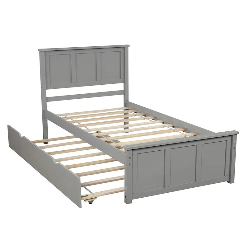 Cama plataforma doble con cama nido