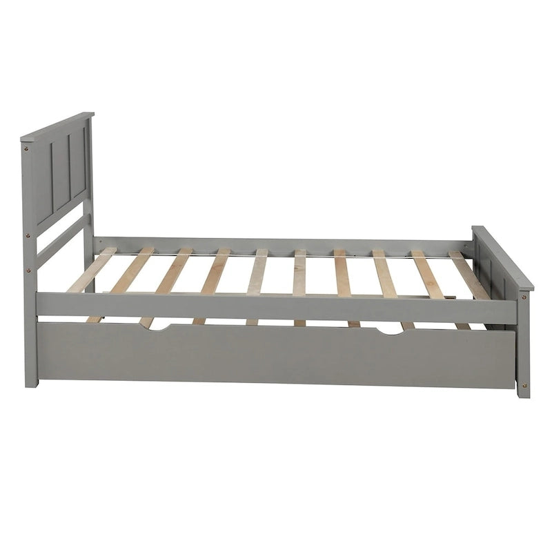 Cama plataforma doble con cama nido