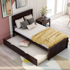 Cama plataforma doble con cama nido