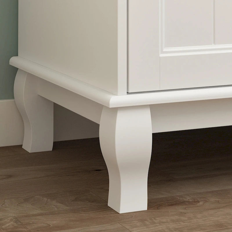 Armario Armoire Laca Blanca Madera Diseñada para Dormitorio