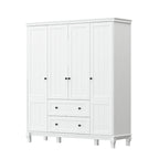 Armario Armoire Laca Blanca Madera Diseñada para Dormitorio