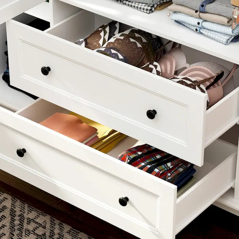 Armario Armoire Laca Blanca Madera Diseñada para Dormitorio
