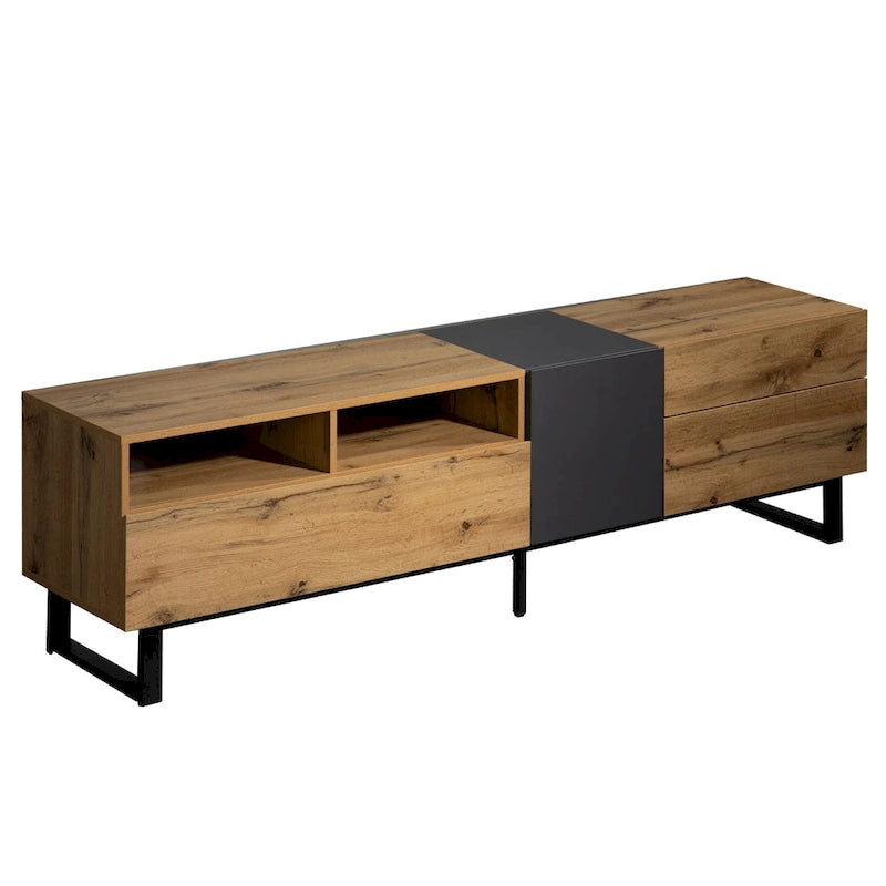Mueble Moderno para TV de 80" con Doble Espacio de Almacenamiento