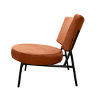 Sillón decorativo Sami moderno de terciopelo naranja