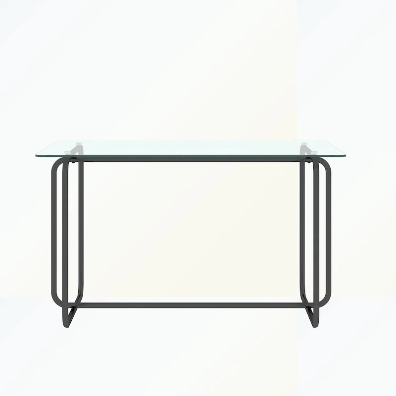 Mesa de Comedor Rectangular con Estructura Metálica