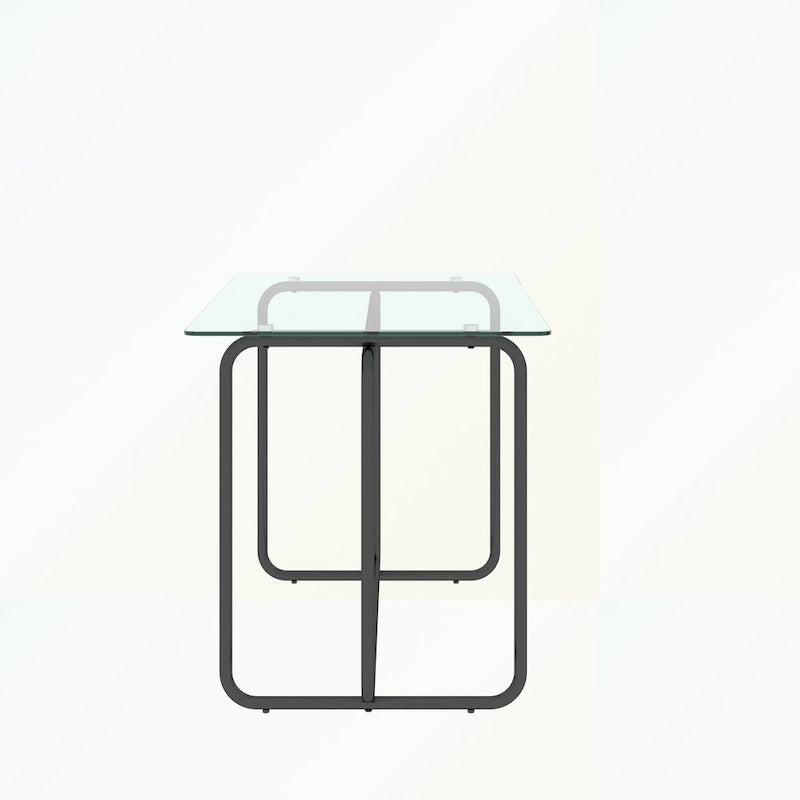 Mesa de Comedor Rectangular con Estructura Metálica