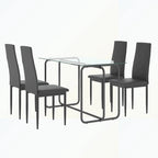 Mesa de Comedor Rectangular con Estructura Metálica