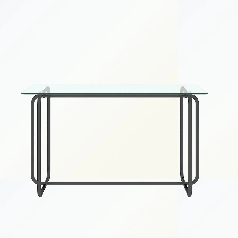 Mesa de Comedor Rectangular con Estructura Metálica