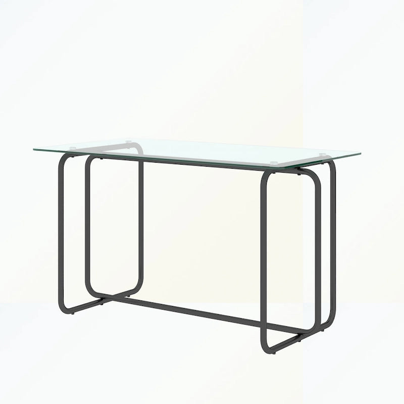 Mesa de Comedor Rectangular con Estructura Metálica