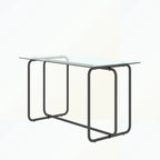Mesa de Comedor Rectangular con Estructura Metálica