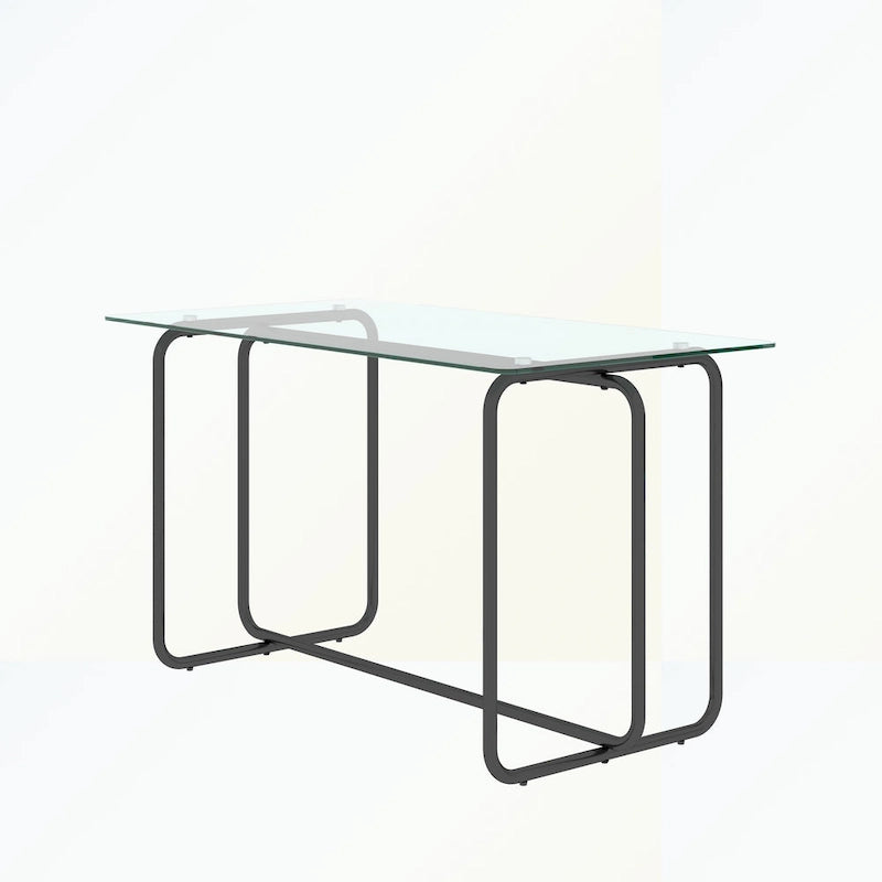 Mesa de Comedor Rectangular con Estructura Metálica