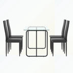 Mesa de Comedor Rectangular con Estructura Metálica