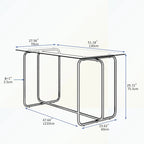 Mesa de Comedor Rectangular con Estructura Metálica