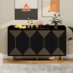 Alacena de cocina de 55 pulgadas con almacenamiento, aparador, mesa de bufé con puertas
